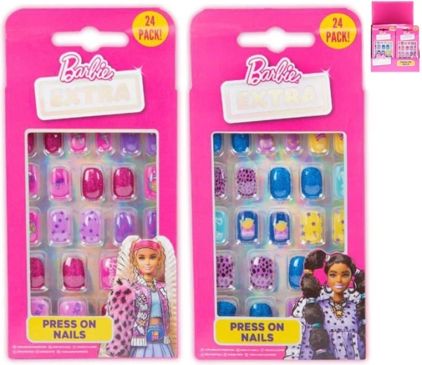 BARBIE öntapadós műköröm készlet gyerekeknek