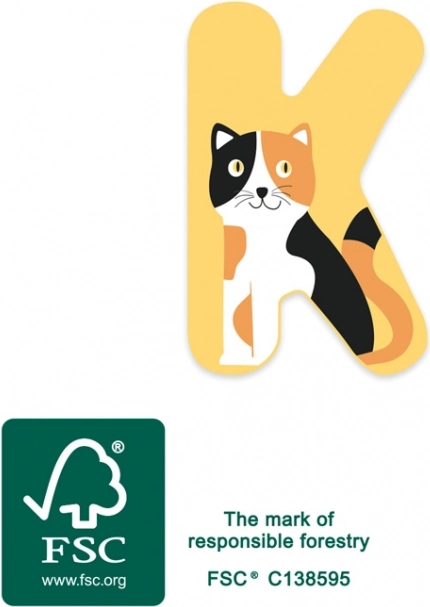 Small foot fa betű K