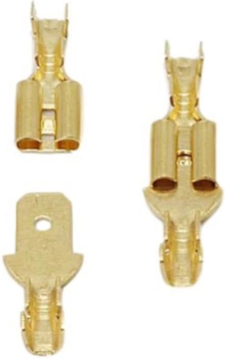 Nem szigetelt autóipari lapos csatlakozópár 4,8 mm reteszeléssel (apa + anya) – 100 páros készlet (200 db)