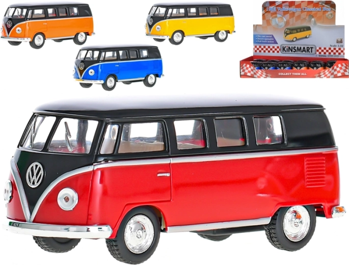 Fém Volkswagen Classical 1962 busz modell 1:32