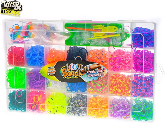Toys&Trends nagy gumigyűrűs karkötőkészítő szett 5600 db
