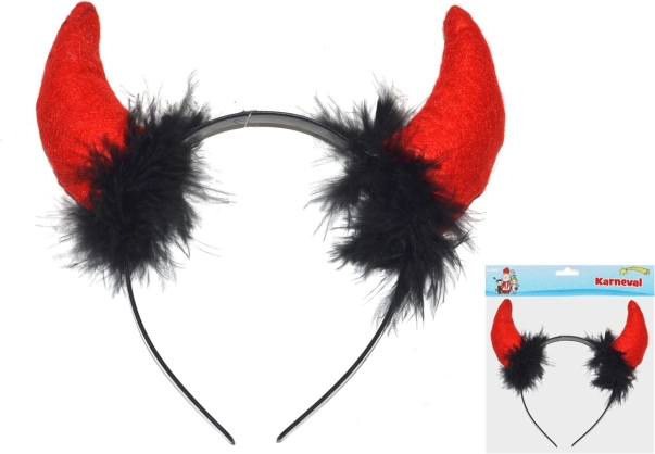 Műanyag ördögszarvak karneválra