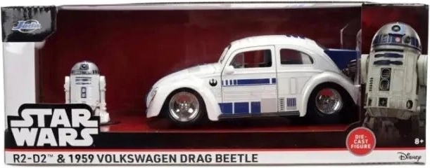 Jada Star Wars VW drag beetle r2-d2 1:24 figurával