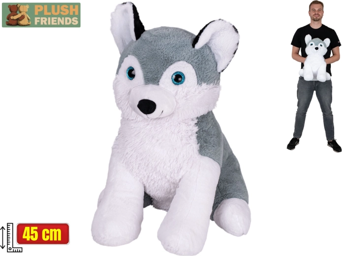 Plush Friends plüss husky 45 cm, ülő