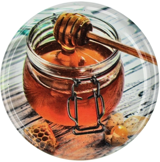 Fém mézes üveg tetőkészlet 82 mm, 6 perem, 10 db