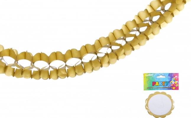 Arany papírgirland 3,6 m