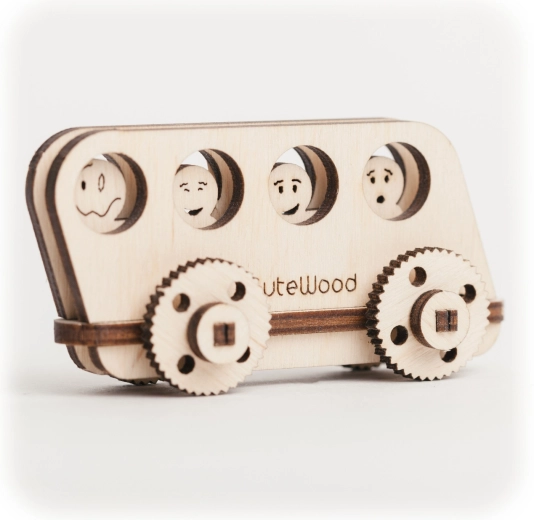 Cutewood fa 3D puzzle busz