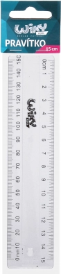 Átlátszó vonalzó 15 cm