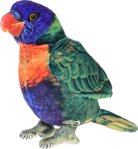 Plüss lóri papagáj 23 cm – álló dekoráció és játék gyerekeknek