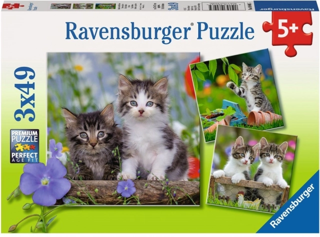 Ravensburger puzzle kiscicák 3×49 darab
