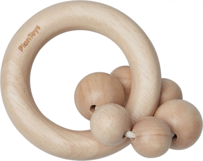 PlanToys fa csörgő gyöngyökkel, natúr