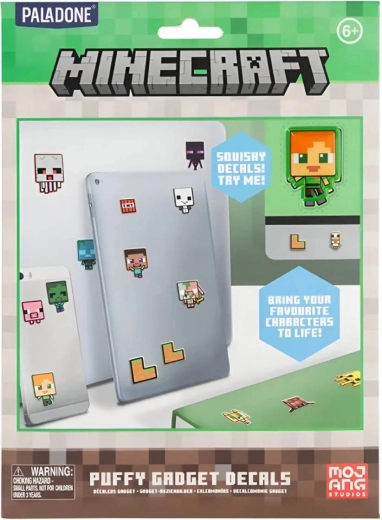 Minecraft puffy 3D vinil matricák - 60 db