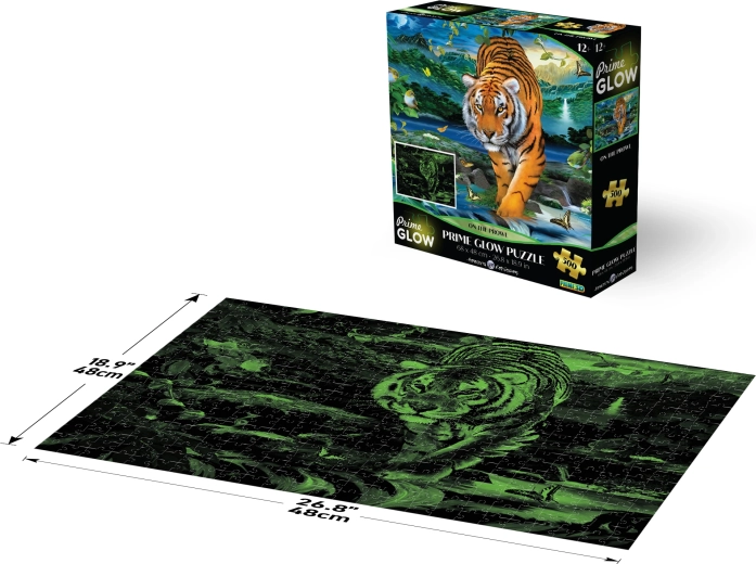 Világító neon puzzle Tigris 500 darab