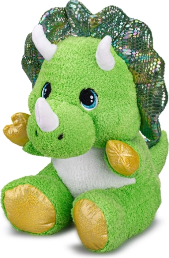 Plüss triceratops 37 cm – ülő plüssjáték babáknak