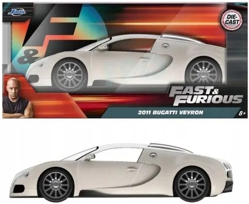 Jada Bugatti Veyron 2011 modell a Halálos iramban sorozatból, 1:24 méretarányban