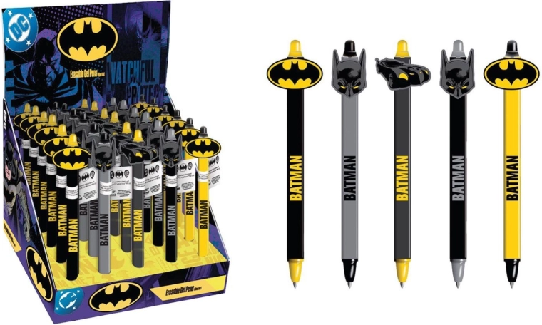 Batman radírozós toll 3D topperrel, 11 cm