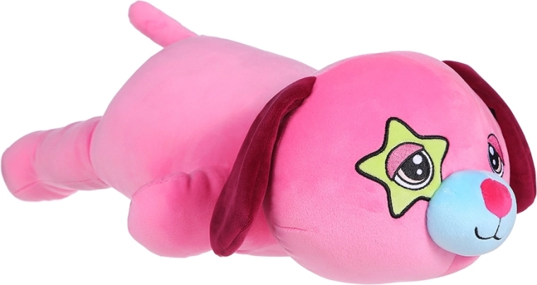 Plüss kutyus Őszibarack 50 cm – fekvő