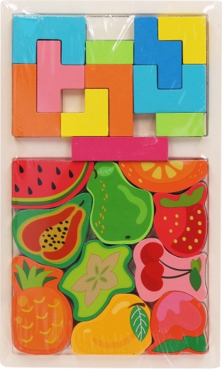Fa és gyümölcs formaberakó, 17 × 28 cm
