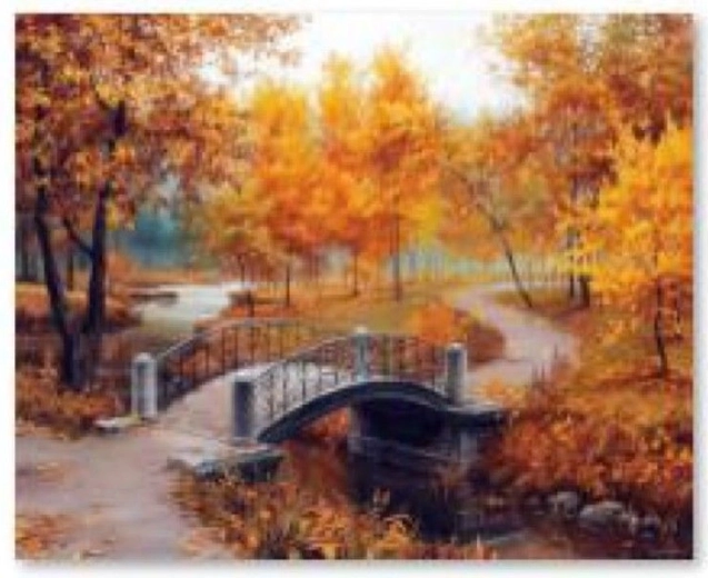 Gyémántkirakó (diamond painting) Őszi park 40 × 30 cm – 1 db