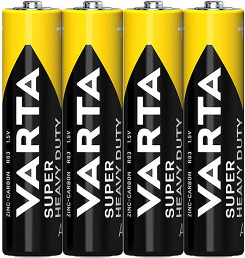 AAA mikrotartós elemek VARTA SuperLife, cink-szén, 4 db