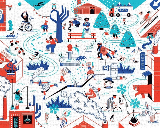 Téli puzzle 1000 darabos