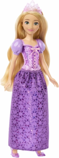DISNEY PRINCESS RAPUNZEL baba csillogó ruhával és kiegészítőkkel
