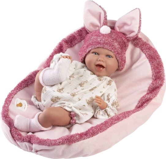 Llorens New Born élethű, hangokat adó csecsemőbaba, 42 cm