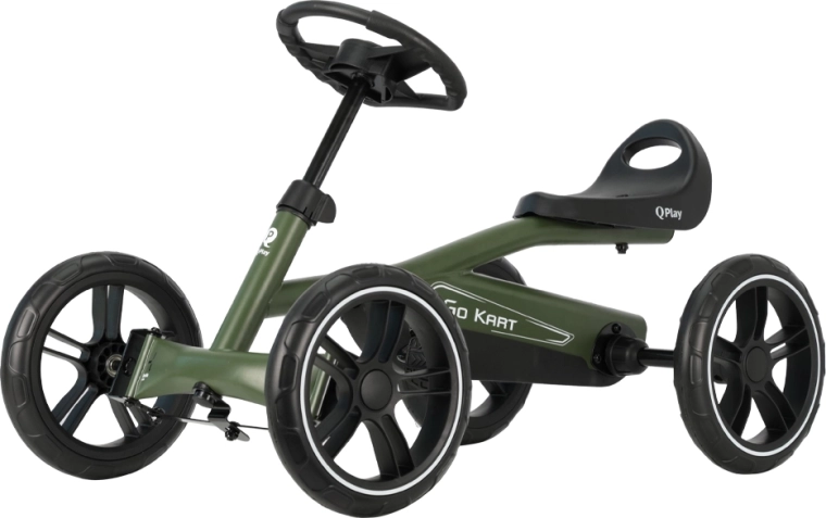 Qplay pedálos go-kart, army green, 3 éves kortól