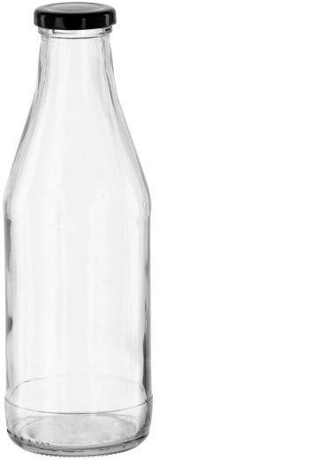 1 l-es üveg gyümölcslés palack fém csavaros kupakkal (50 mm)
