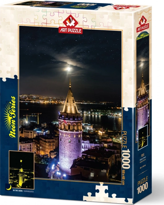 Világító puzzle - Galata torony 1000 darabos