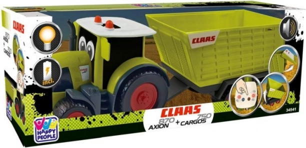 Claas traktor pótkocsival