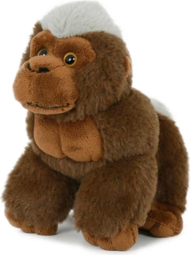 Barna ülő plüssgorilla 14 × 17 cm