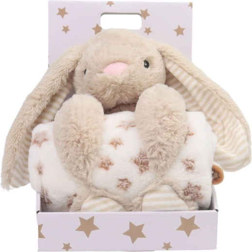 Carlo baby polár takaró plüss nyuszikával Bunny beige - 1 db