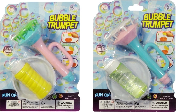 Trombita alakú buborékfújó játék