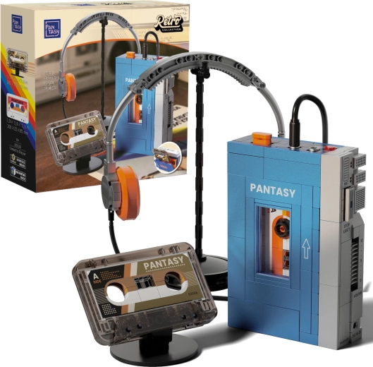 Pantasy retro építőkészlet – hordozható kazettás lejátszó (walkman)