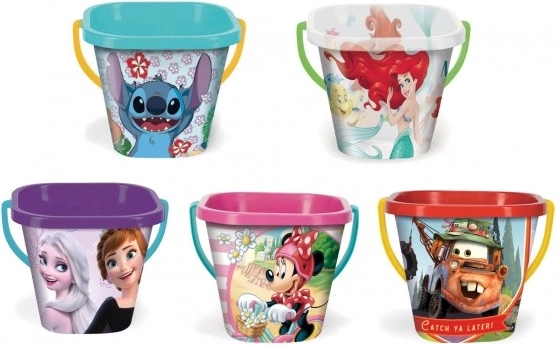 Négyzet alakú gyermek vödör 2 l DISNEY motívumokkal, műanyag, vegyes minták 19 × 17 cm