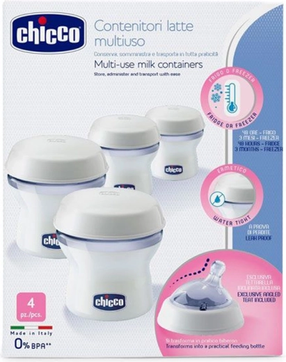Chicco Natural Feeling anyatejtároló edények 4 db