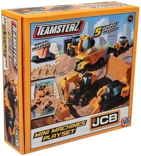 Teamsterz JCB mini építőgépek szett homokkal (5 db)
