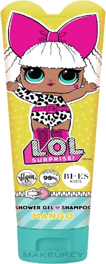 LOL Surprise 2 az 1-ben mangó illatú tusfürdő és sampon 240 ml