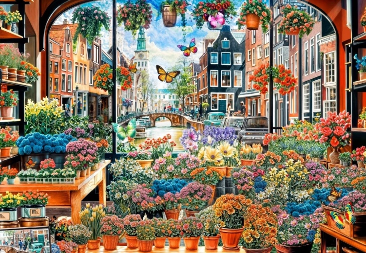Amsterdam virágos titka kirakó 1000 darab