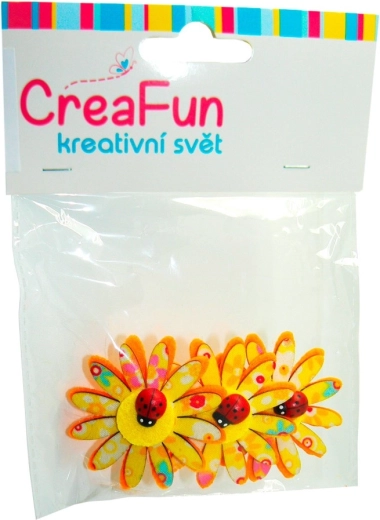 Katicabogarakkal díszített virágok, 3 darabos szett