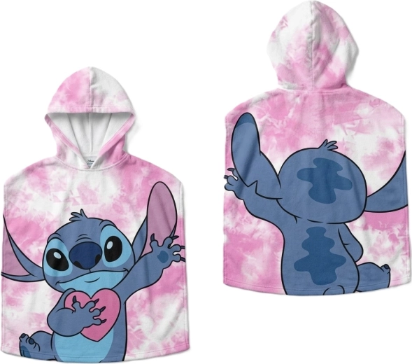 Disney Lilo és Stitch gyerek poncsó kapucnival