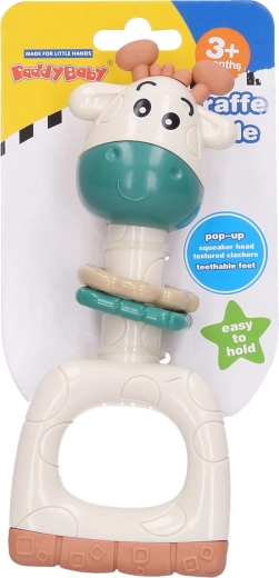 Sípoló csörgő zsiráf 16 cm