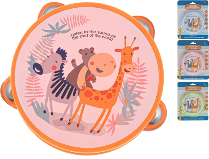 Gyermek tamburin 13 cm – könnyű műanyag ritmushangszer