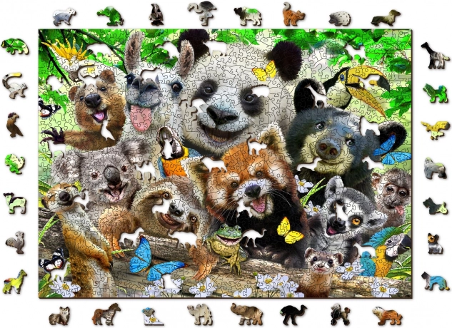 Medve Paradicsom 2 az 1-ben fa puzzle a Wooden City-től