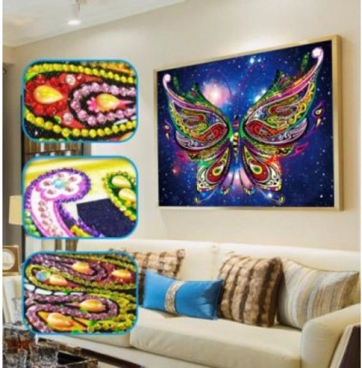 Gyémántfestés (diamond painting) pillangó 30 × 40 cm - 1 db