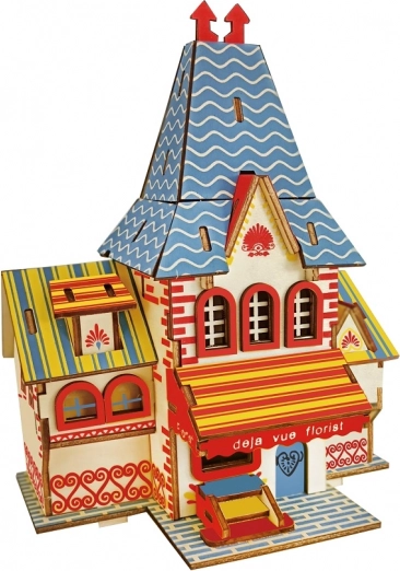 Woodcraft fa 3D puzzle virágbolt