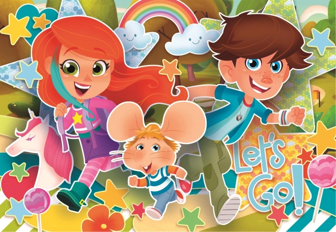 Clementoni óriási padló puzzle Egérke Gigio 40 darab