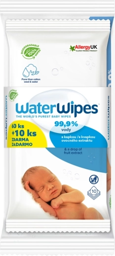 WaterWipes 100% bio lebomló nedves törlőkendő 70 db