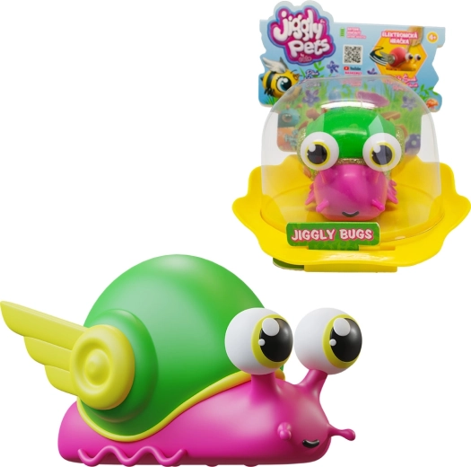 Interaktív rózsaszín csiga Jiggly Bugs
